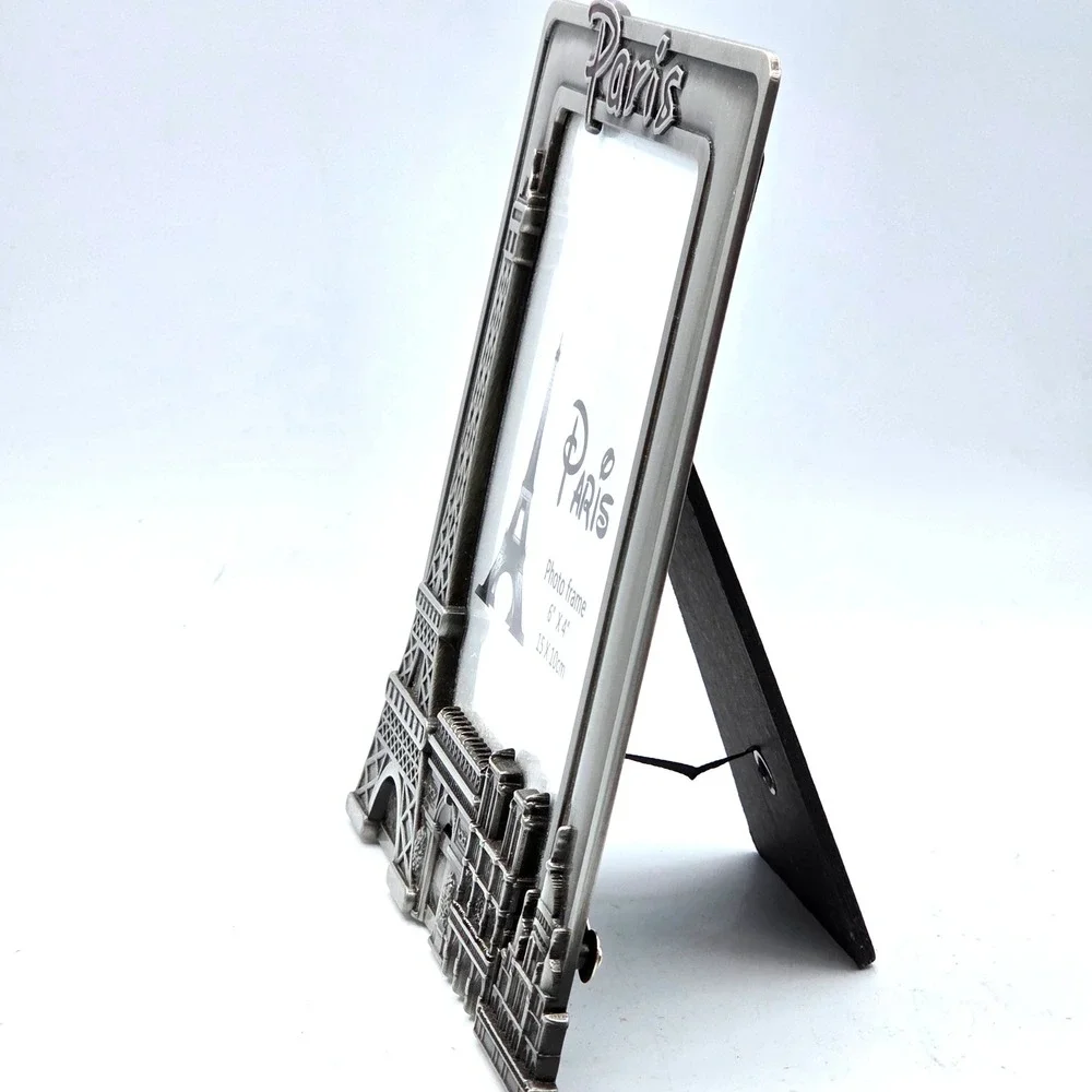Paris Photo Frame French Souvenir Metal Frame Table Top Shelf Decor 4x6